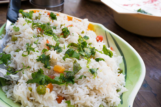 Coconut Rice with Papad